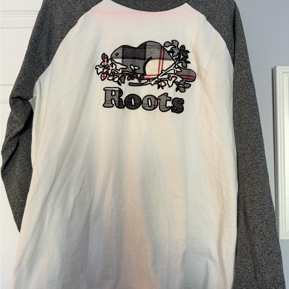Roots Kids Long Sleeve Shirt - Black and White